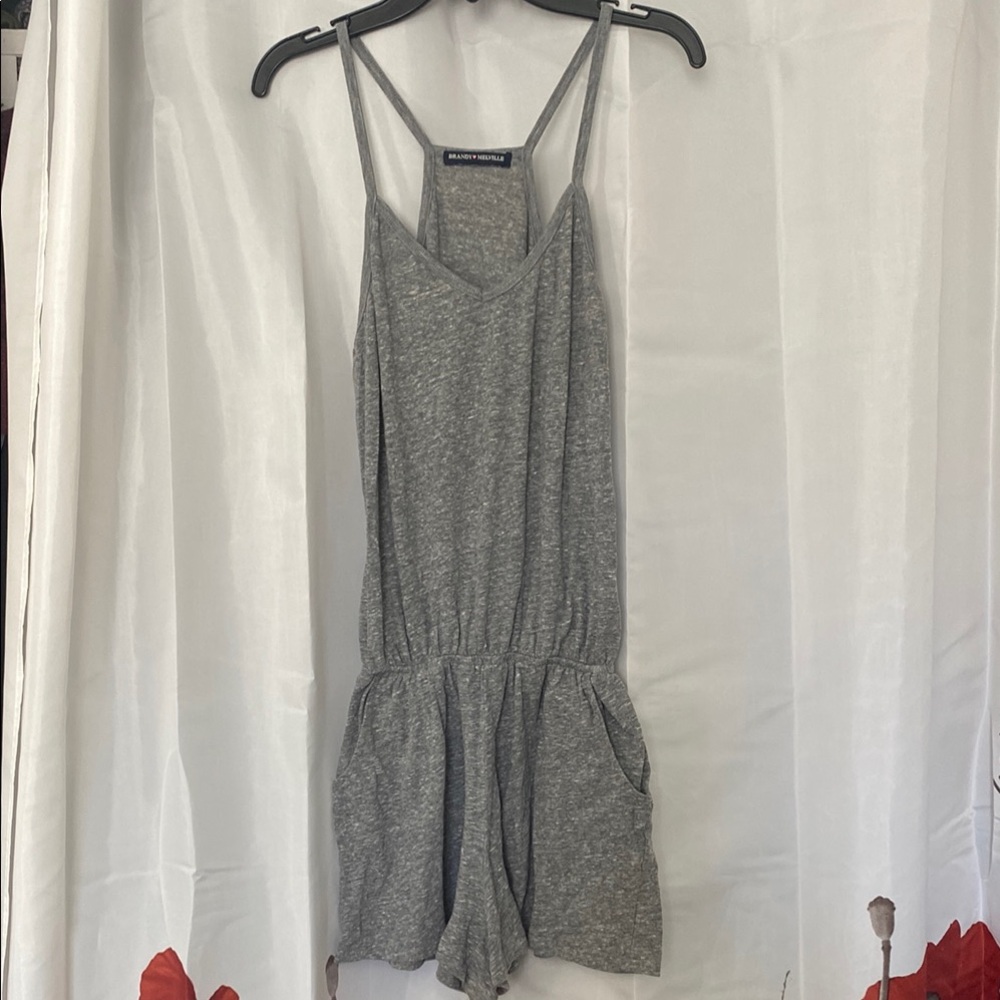 Brandy Melville Gray Sleeveless Romper